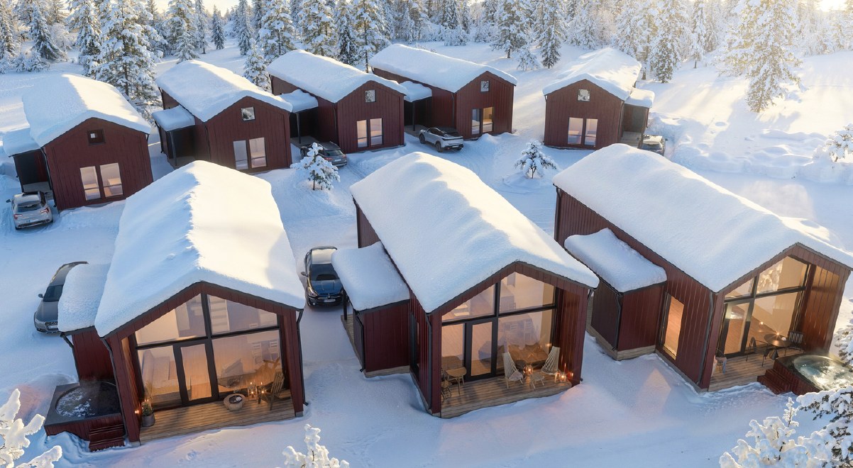 Ylläksen Kukas — kahdeksan huvilaa talvimaisemassa